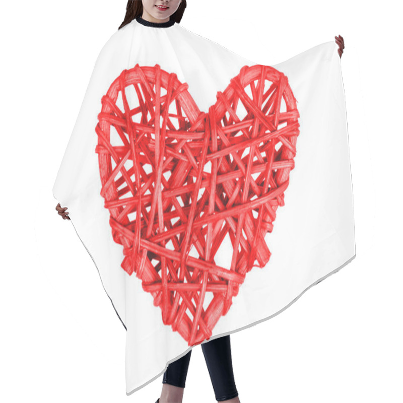 Personality  Small Heart Isolated On A White Background - Red Hair Cutting Cape