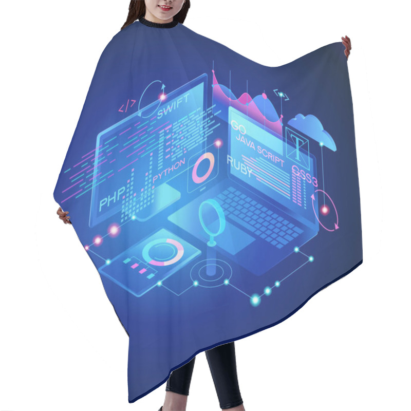 Personality  Programming Web Banner Hair Cutting Cape