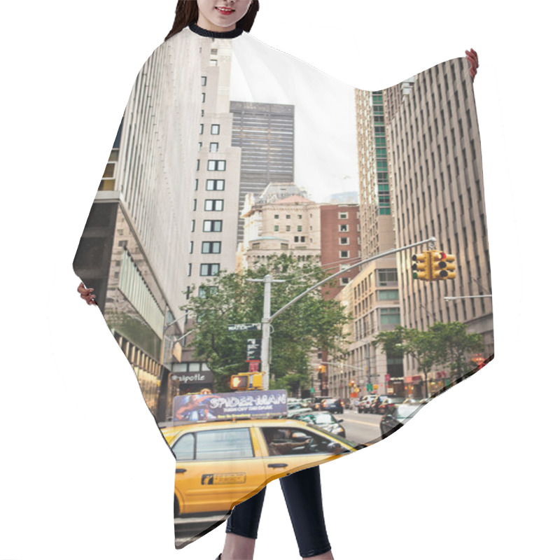 Personality  Yellow Taxi Cab In New York City Hair Cutting Cape