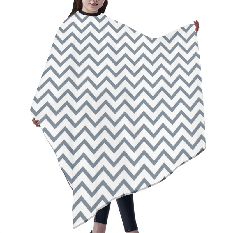 Personality  Chevron Zigzag Black And White Seamless Pattern. Hair Cutting Cape