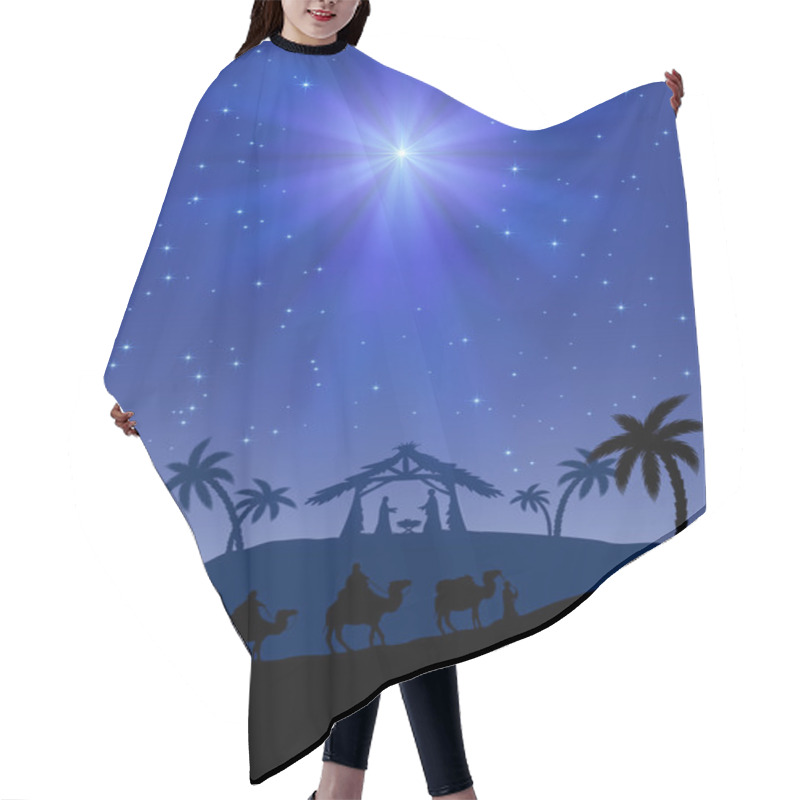 Personality  Christmas Star Hair Cutting Cape