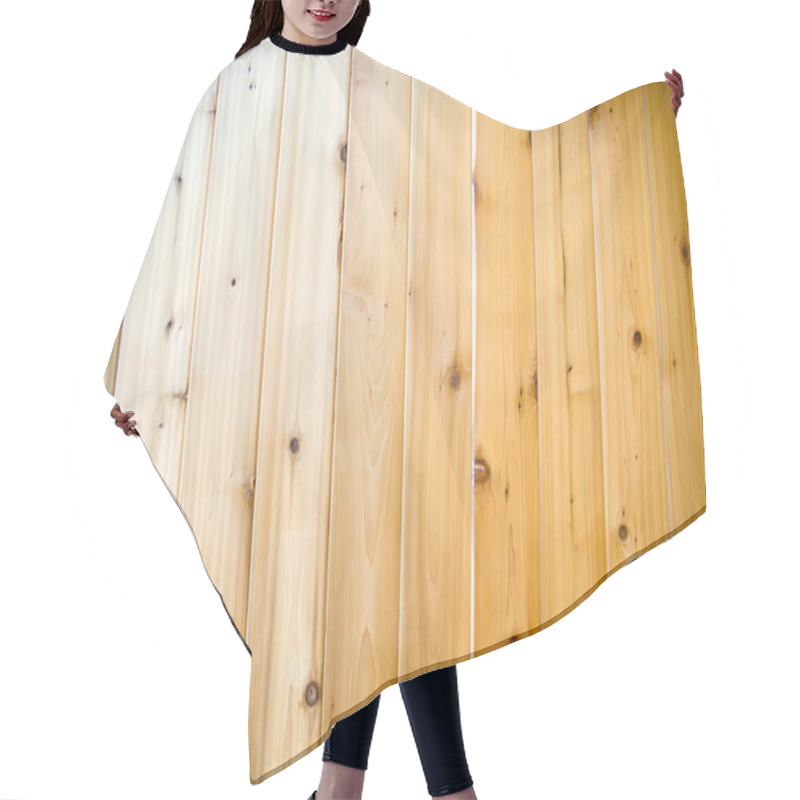 Personality  Wooden Background With Copy Space Hair Cutting Cape