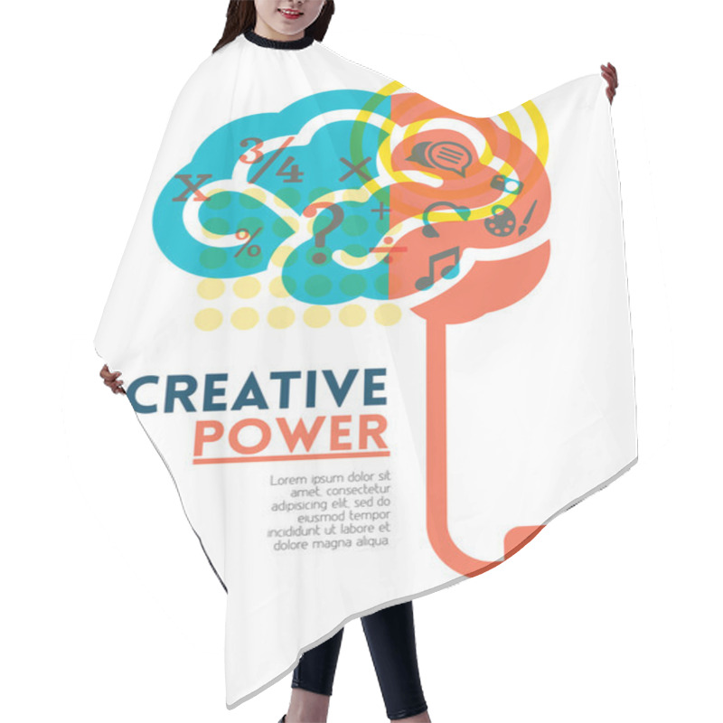 Personality  Creative Brain Idea Concept Background Design Layout For Poster Hair Cutting Cape