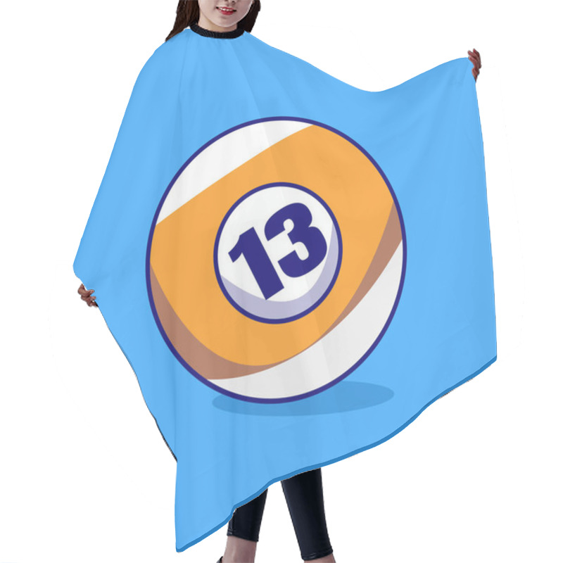 Personality  Billiard Ball Number 13 Vector, Illustration Of A Billiard Ball Icon Hair Cutting Cape