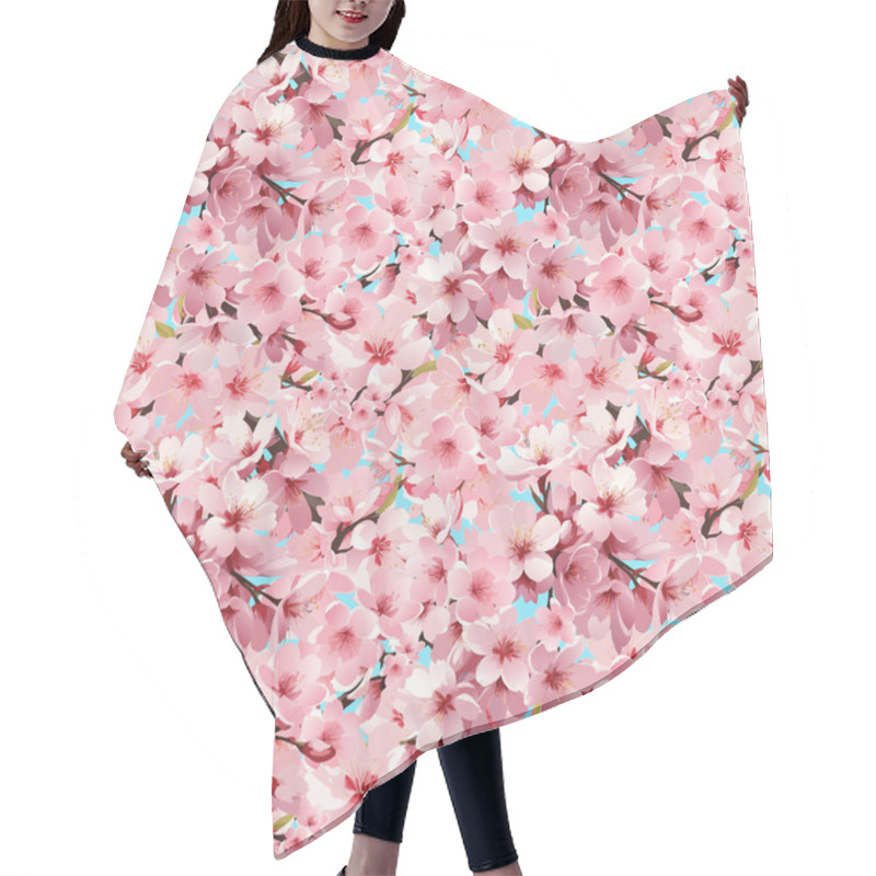 Personality  Springtime Cherry Blossom Seamless Background Hair Cutting Cape