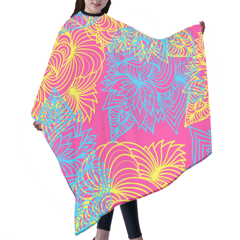 Personality  Abstract Seamless Floral Background Hair Cutting Cape