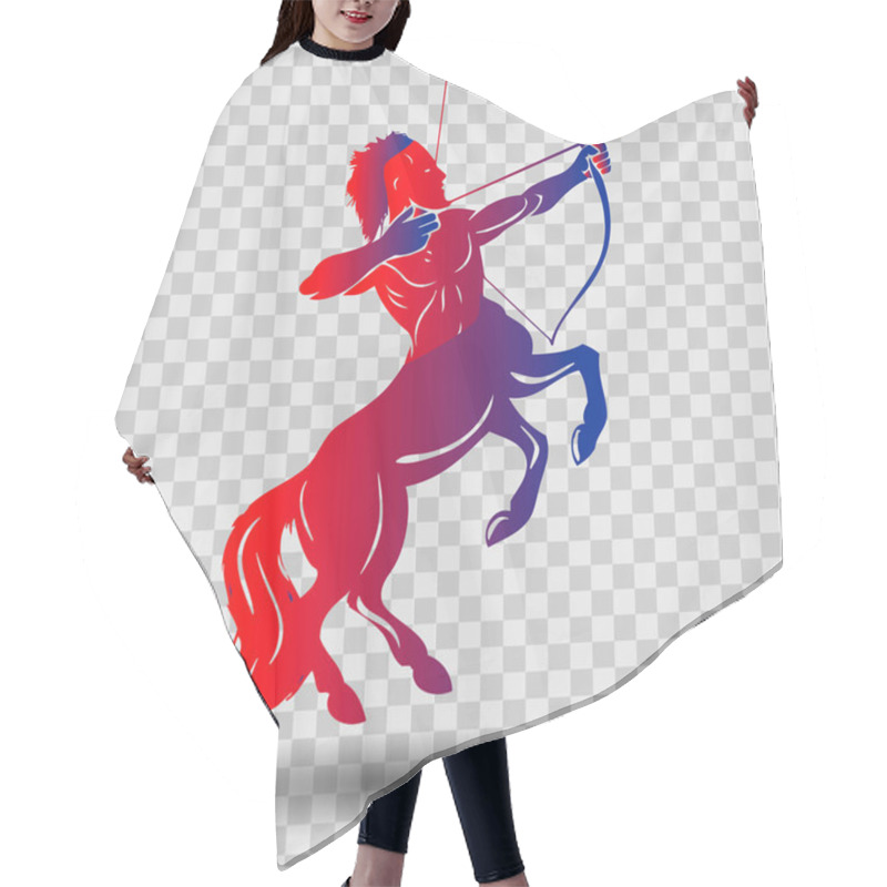 Personality  A Beautiful And Elegant Sagittarius Zodiac Sign Silhouette - Vector And Illustration For T-shirt, Pillow And Cup Print Hair Cutting Cape