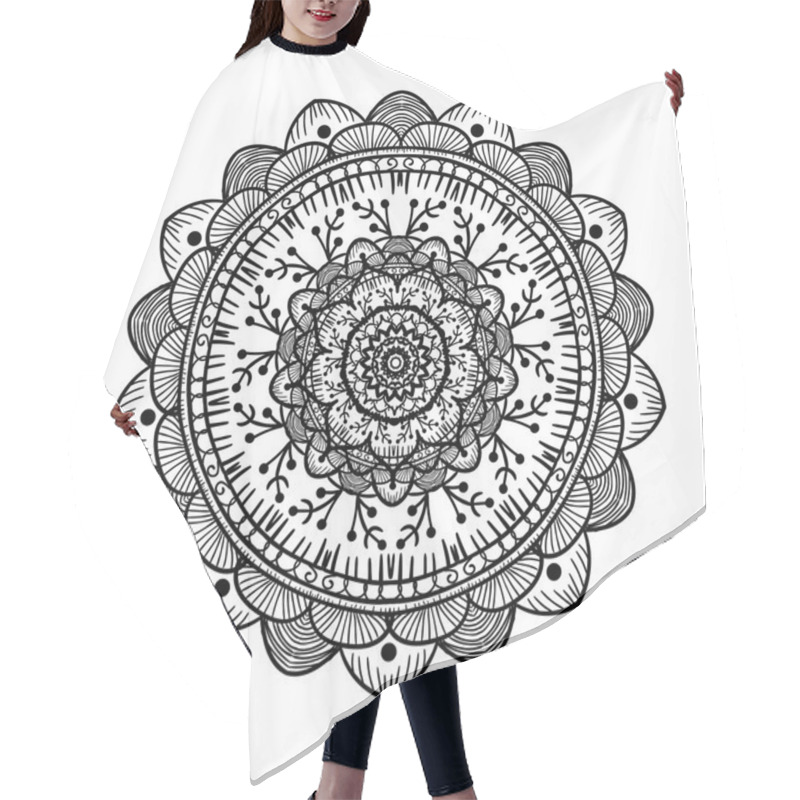 Personality  Mandala Line Template  Hair Cutting Cape