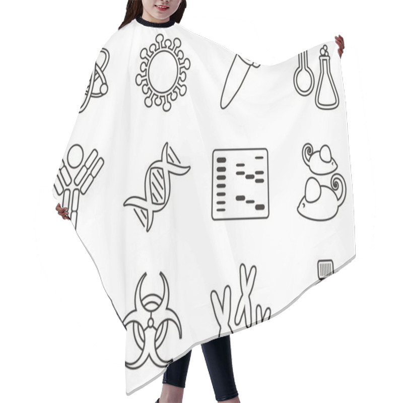 Personality  Biology Science Icons Hair Cutting Cape