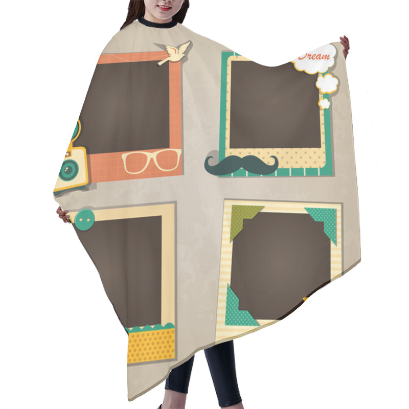 Personality  Decorative Template Frame Hair Cutting Cape