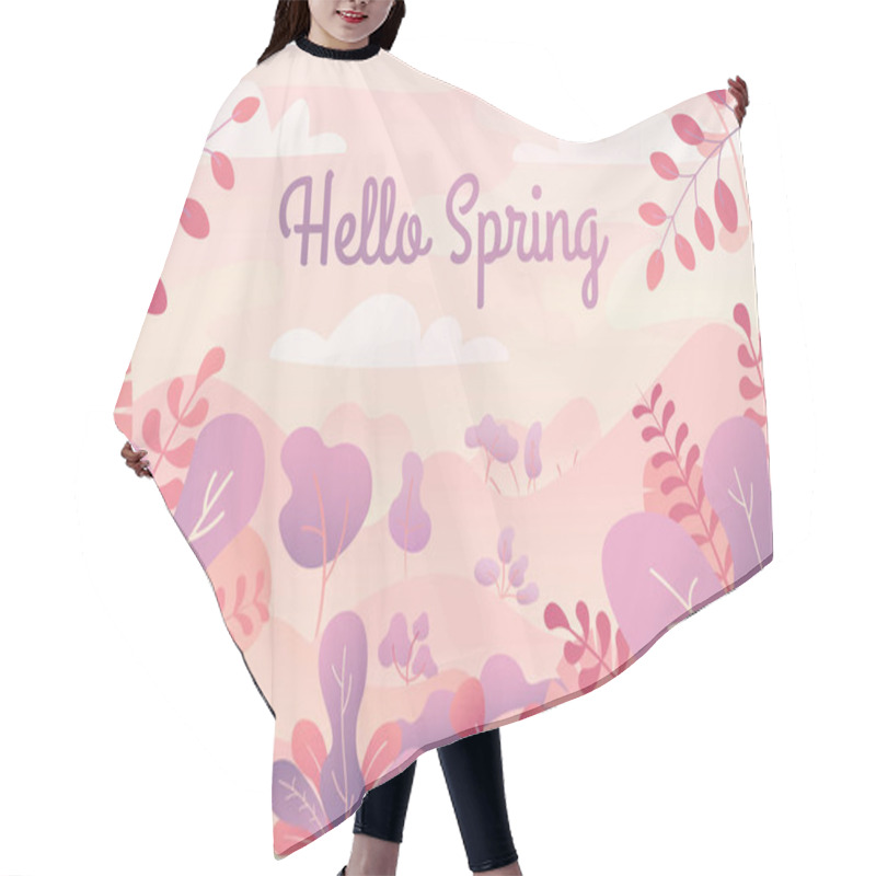 Personality  Hello Spring Card Hair Cutting Cape