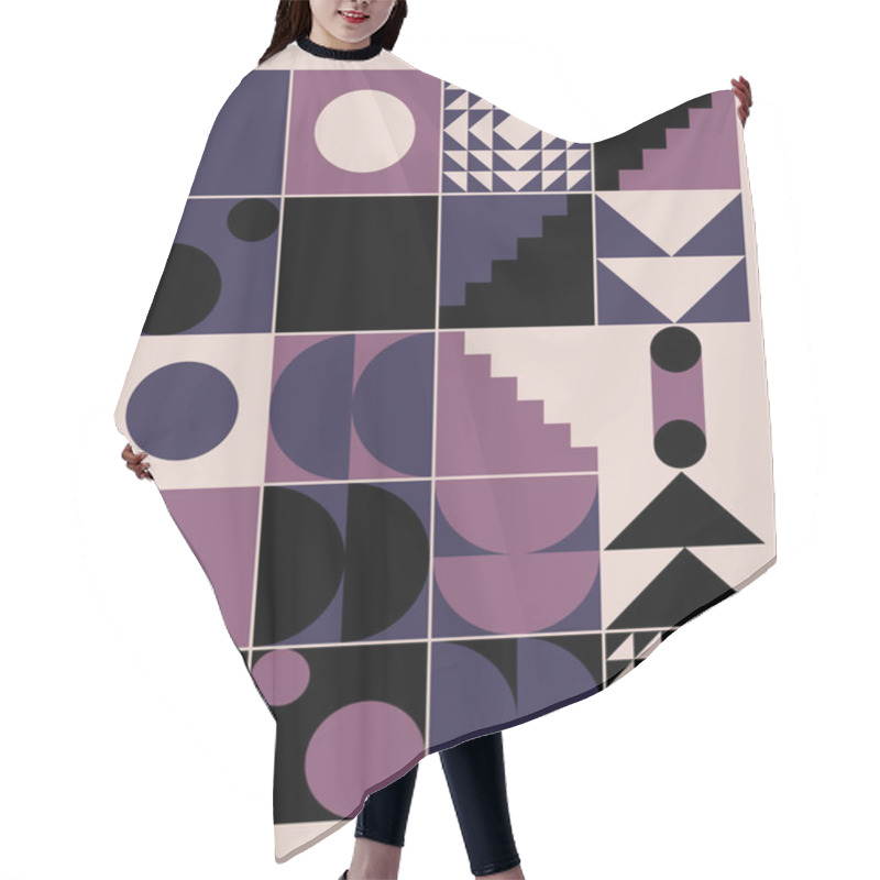 Personality  Minimal Vector Geometric Pattern Design Hair Cutting Cape