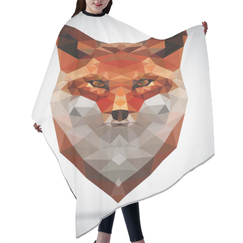 Personality  Fox Head Vector Isolated Geometric Modern Illustration Hair Cutting Cape