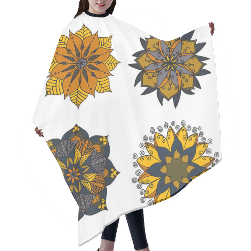 Personality  Flower Mandala Background Hair Cutting Cape