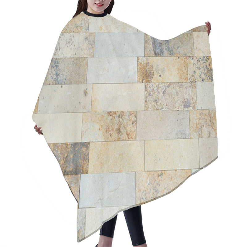 Personality  Stone Wall Made With Blocks Hair Cutting Cape