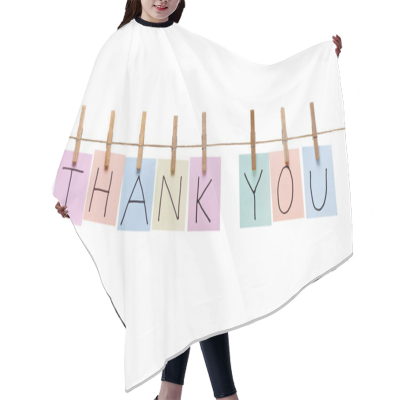 Personality  Clothes Peg And Note Paper On Clothes Line Rope Hair Cutting Cape