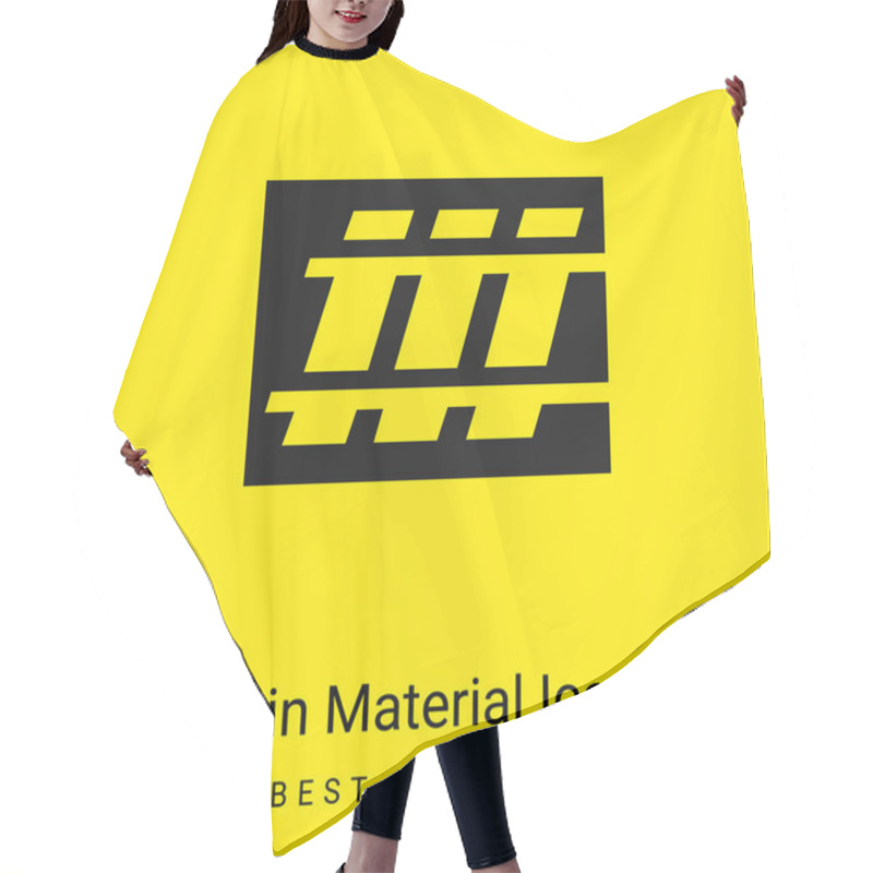 Personality  Belo Horizonte Metro Logo Minimal Bright Yellow Material Icon Hair Cutting Cape