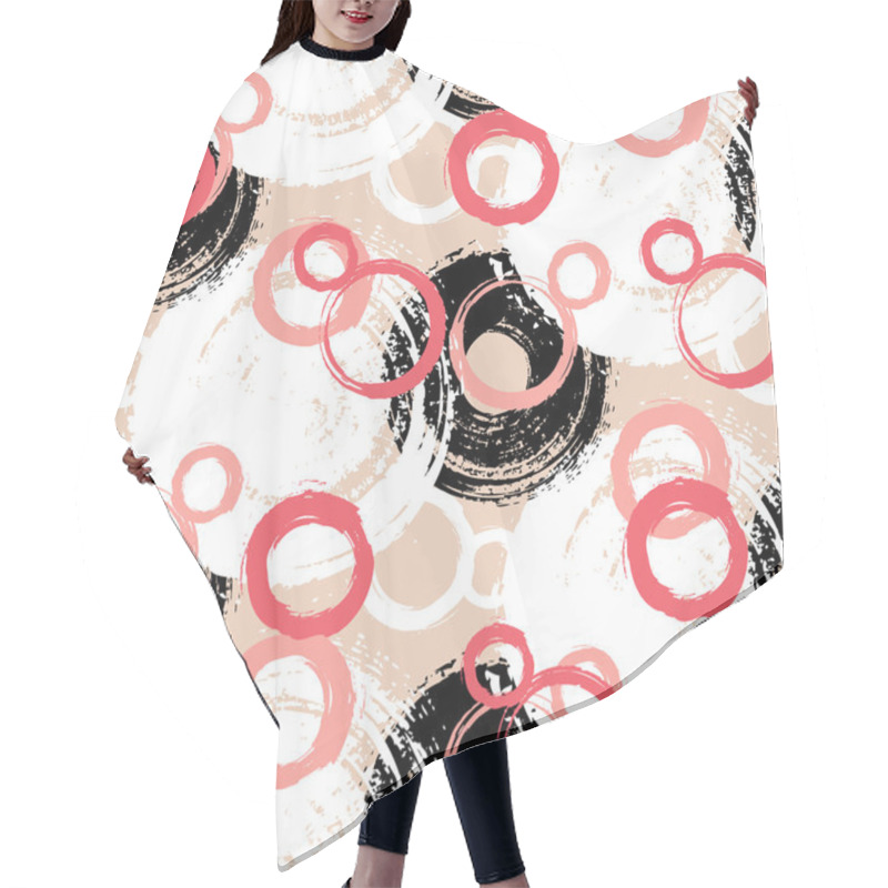 Personality  Pattern With Painted Circles And Bubbles Hair Cutting Cape