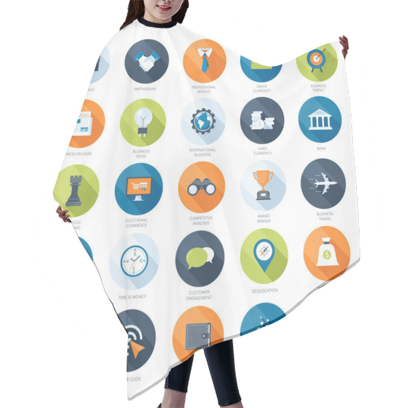 Personality  Business Icons Hair Cutting Cape