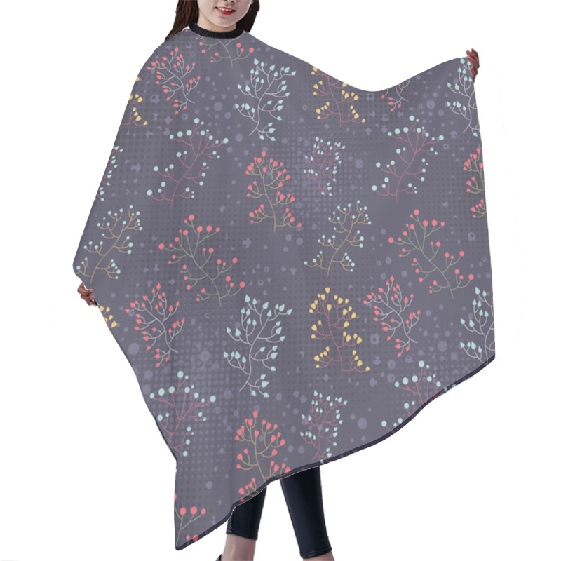 Personality  Floral Seamless Retro Pattern Hair Cutting Cape