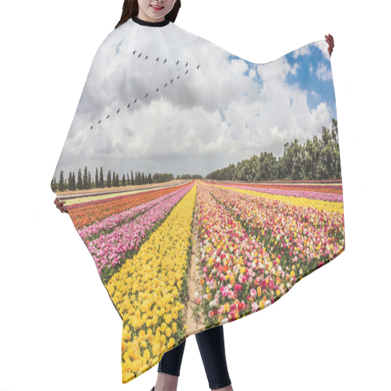 Personality   Over The Field Flying Migratory Birds Hair Cutting Cape