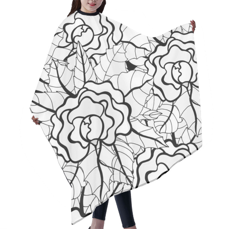 Personality  Floral Pattern Hair Cutting Cape