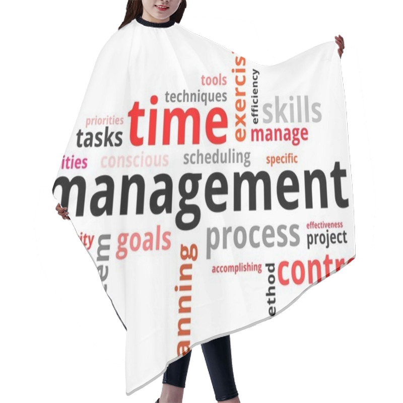 Personality  Word Cloud - Time Management Hair Cutting Cape