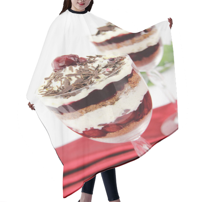 Personality  Black Forest Dessert Cake Hair Cutting Cape