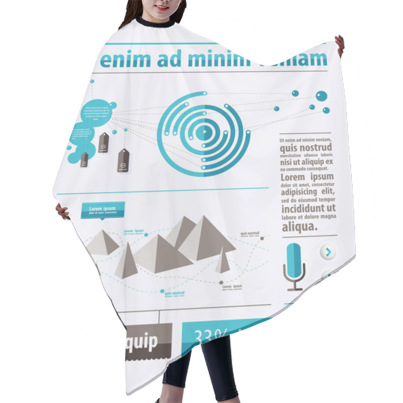 Personality  Elements Of Infographics Hair Cutting Cape