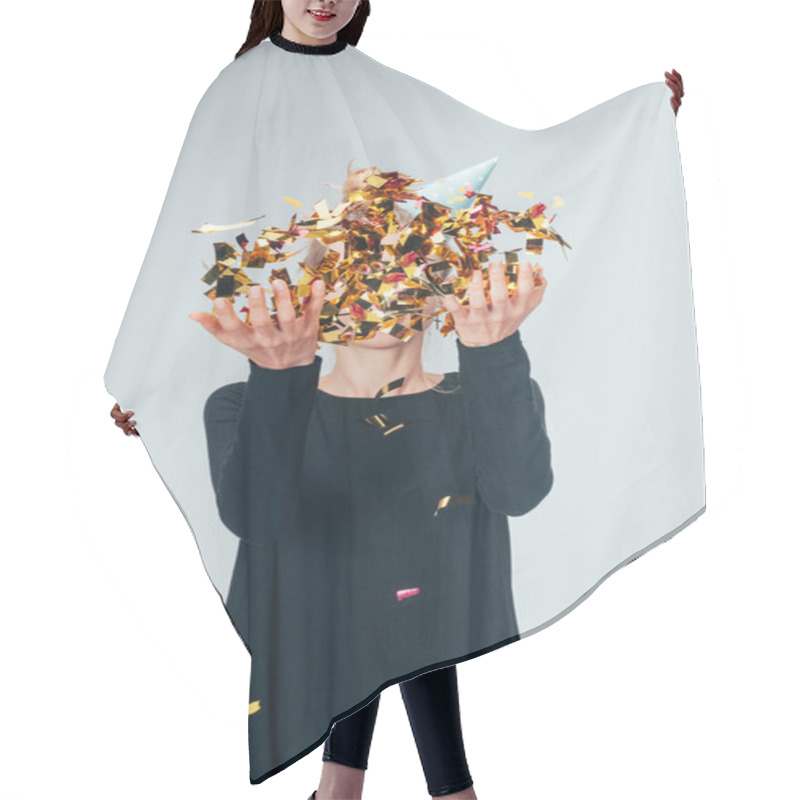 Personality  Throwing Confetti Hair Cutting Cape