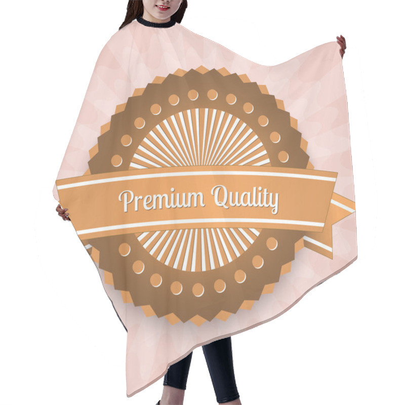 Personality  Premium Quality Label. Vector. Hair Cutting Cape