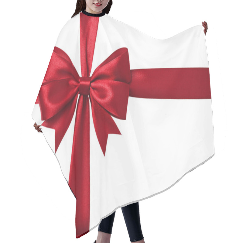 Personality  Red Ribbon Hair Cutting Cape