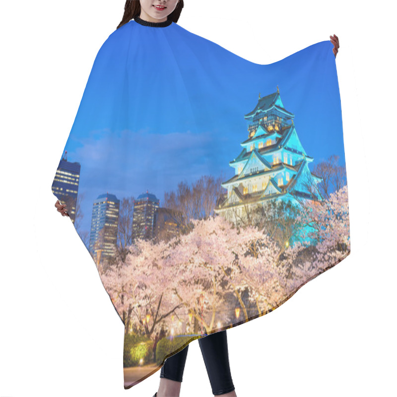 Personality  Osaka Castle In Spring Hair Cutting Cape