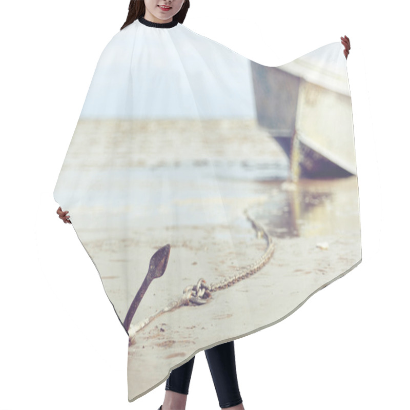 Personality  Anchored On The Shore With Boat Hair Cutting Cape