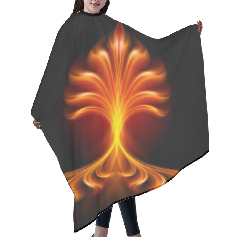 Personality  Fire Flower Hair Cutting Cape