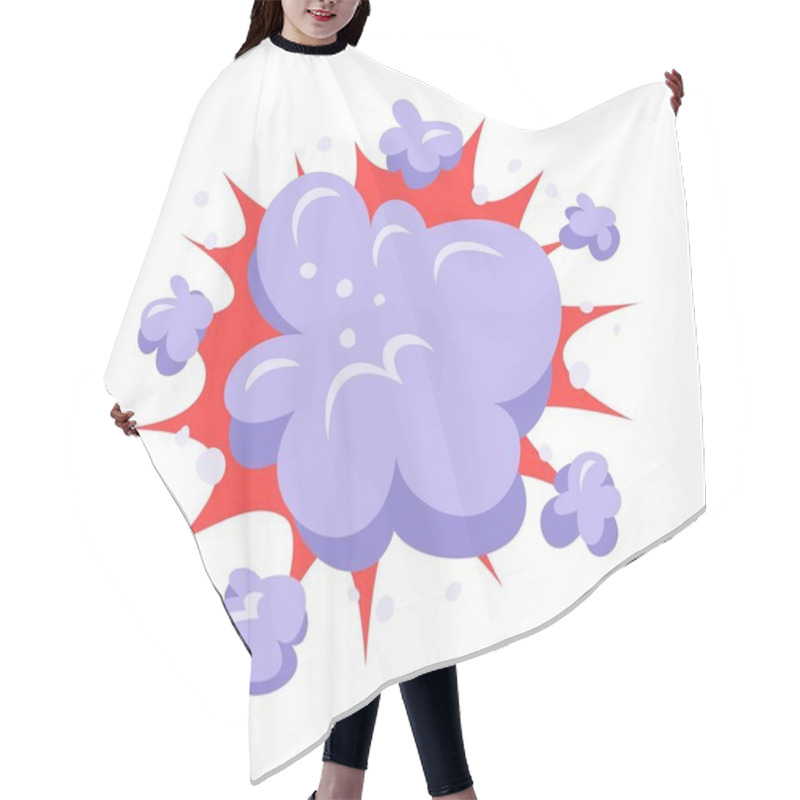 Personality  Boom Explosion Vector Illustration. Hair Cutting Cape