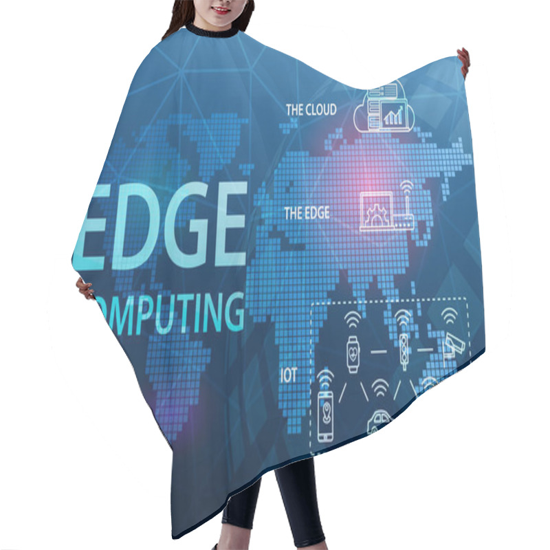 Personality  Edge Computing Internet Cloud Technology Concept Background Hair Cutting Cape