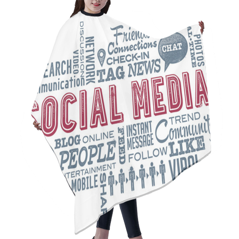 Personality  Social Media Word Cloud Hair Cutting Cape