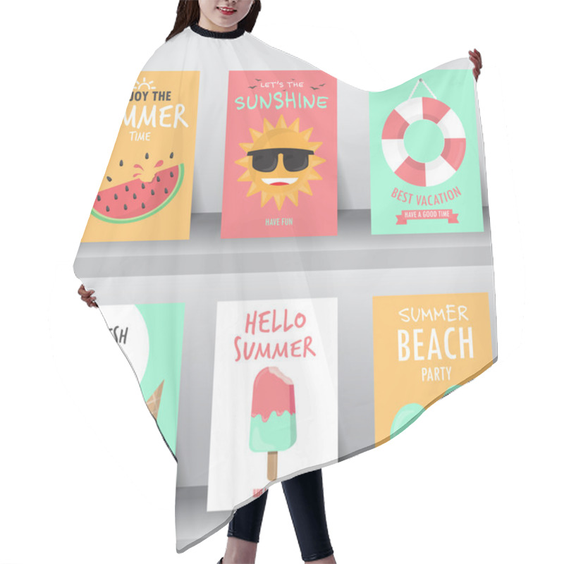 Personality  Summer Background Set Hair Cutting Cape