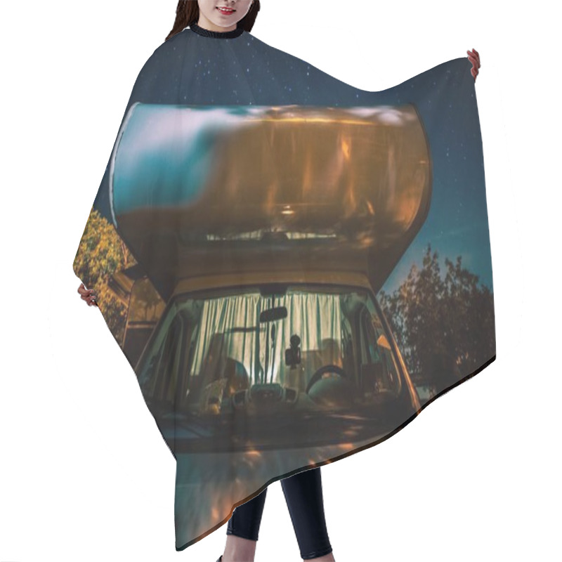 Personality  Night In RV Camper Van Hair Cutting Cape