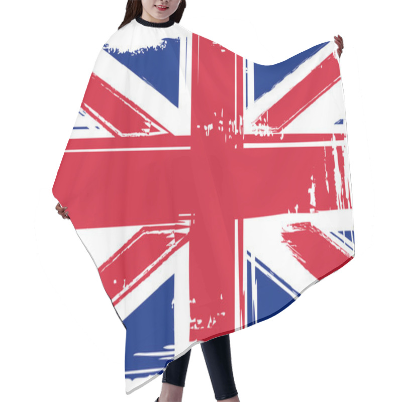 Personality  Grunge Britain Flag Hair Cutting Cape