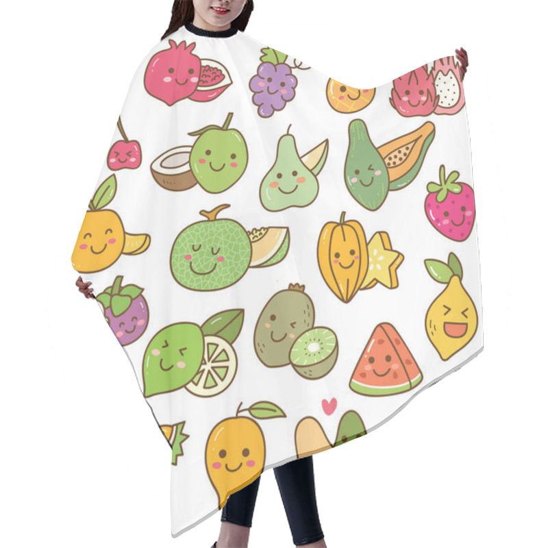 Personality  Set Of Various Fruits  Hair Cutting Cape