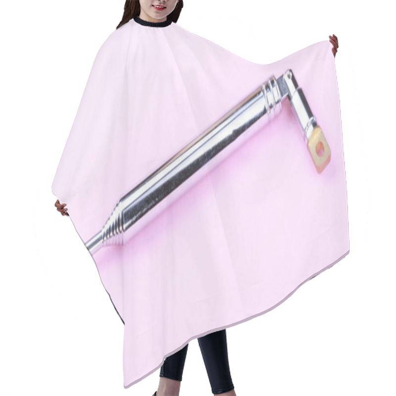 Personality  Telescopic Antenna On Pink Background Hair Cutting Cape