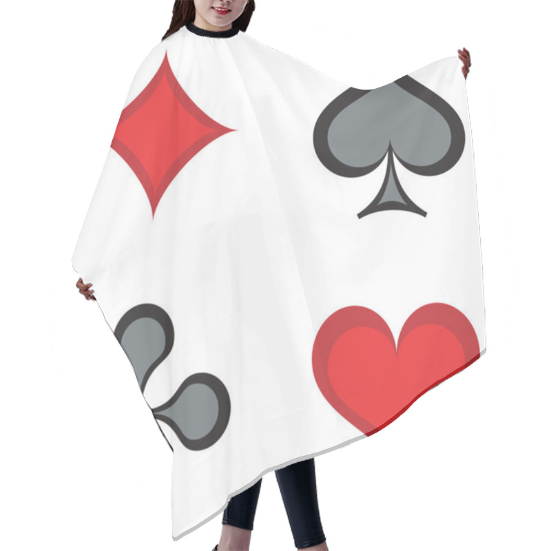 Personality  Cards Suite Hair Cutting Cape