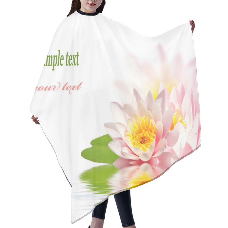 Personality  Pink Lotus Flower Hair Cutting Cape