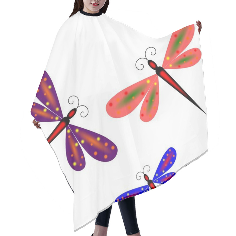 Personality  Dragonfly Hair Cutting Cape