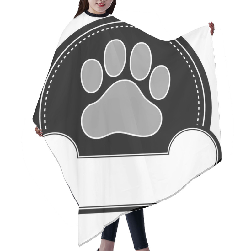 Personality  Dog Bone And Paw Hair Cutting Cape