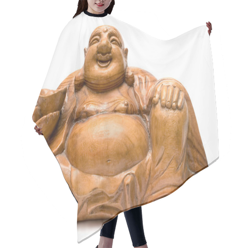 Personality  Graven Wooden Buddha Hair Cutting Cape