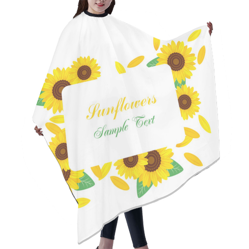 Personality  Sunflower Hair Cutting Cape