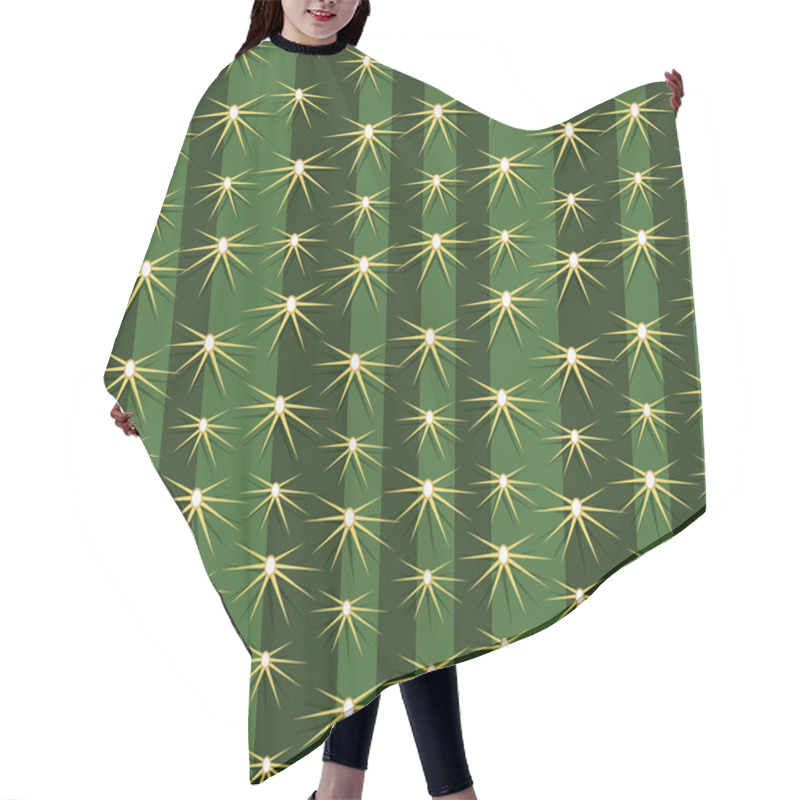 Personality  Cactus Plants Texture Seamless Pattern Background Hair Cutting Cape